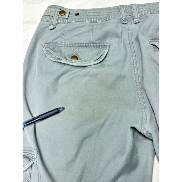 Billabong Womens Cargo Pants Size 28‎ Green 100 Cotton Utility Pockets - Picture 9 of 14